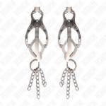 KINK - PINZE PER CAPEZZOLI TRIFOGLIO GIAPPONESE CON CATENINE ARGENTO