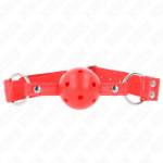 KINK - BALL GAG COMPLETO ROSSO CAVO DURO 62 x 2 CM