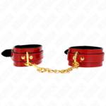 KINK - POLSINI JOANNA ANGEL ROSSO REGOLABILE CON CATENA ORO 16.5-26 CM X 4 CM