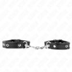 KINK - MINI BRACCIALETTI NERI CON BORCHIE REGOLABILI 16-22 CM X 2 CM