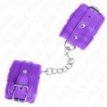 KINK - POGGIPOLSI PREMIUM IMBOTTITI IN PELLICCIA VIOLA CON CINTURA VIOLA REGOLABILE 17-29 CM X 6 CM