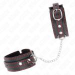 KINK - POTENZIALE DA POLSO PICCOLA NERA CON FODERA ROSSA REGOLABILE 14-24 CM X 3,5 CM