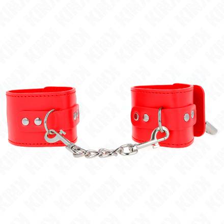 KINK - RESISTENZA DA POLSO CON CHIUSURA A LUCCHETTO ROSSO REGOLABILE 16-23 CM X 5,5 CM