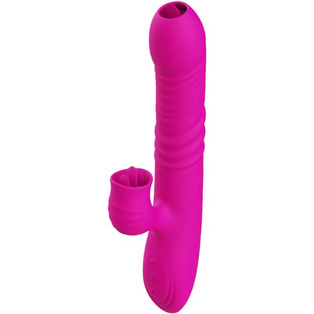 ARMONY - FANNY VIBRATORE MULTIFUNZIONE DOPPIA LINGUA FUCSIA EFFETTO CALORE