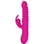 ARMONY - VIBRATORE MULTIFUNZIONE RABBIT DOUBLE TONGUE FUCSIA EFFETTO CALORE