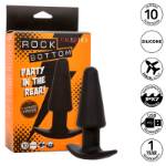 CALEXOTICS - ROCK BOTTOM TAPPO ANALE CONICO 10 VIBRAZIONI SILICONE NERO