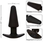 CALEXOTICS - ROCK BOTTOM TAPPO ANALE CONICO 10 VIBRAZIONI SILICONE NERO