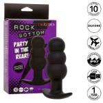 CALEXOTICS - ROCK BOTTOM PERLINE TAPPO ANALE 10 VIBRAZIONI SILICONE NERO