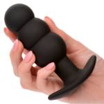 CALEXOTICS - ROCK BOTTOM PERLINE TAPPO ANALE 10 VIBRAZIONI SILICONE NERO