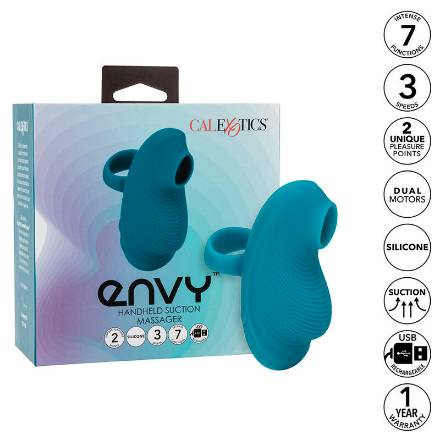 CALEXOTICS - ENVY MASSAGGIATORE PALLA ROTANTE PORTATILE 7 VIBRAZIONI BLU