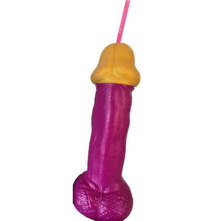 DIABLO PICANTE - VASO PENE PLÃSTICO FUCSIA