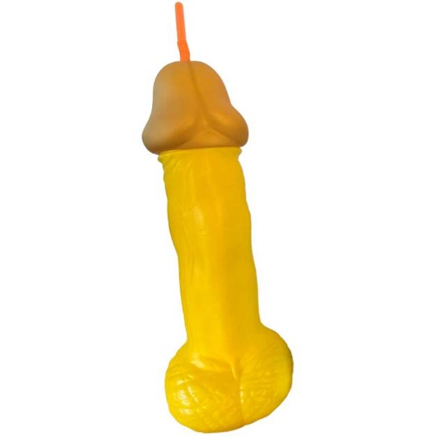 DIABLO PICANTE - VASO PENE PLÃSTICO AMARILLO