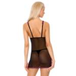 LIVCO CORSETTI FASHION - RAMLAH CF 90462 CHEMISE + PERIZOMA NERO S/M