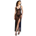 CHILIROSE - CR 4723 BABYDOLL LUNGO E PERIZOMA NERO L