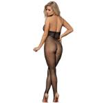 SUBBLIME - 951788 BODYSTOCKING LUNGO A RETE CON SPALLINE SU PETTO E SCHIENA NERO TAGLIA UNICA