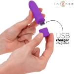 INTENSE - SYMONE BULLET VIBRANTE RICARICABILE USB 8 VIBRAZIONI VIOLA 10 X 2,2 CM