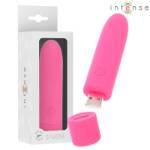 INTENSE - SYMONE USB RICARICABILE VIBRANTE BULLET 8 VIBRAZIONI ROSA 10 X 2,2 CM