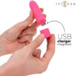 INTENSE - SYMONE USB RICARICABILE VIBRANTE BULLET 8 VIBRAZIONI ROSA 10 X 2,2 CM