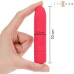 INTENSE - SYMONE PROIETTILE VIBRANTE RICARICABILE USB 8 VIBRAZIONI ROSSO 10 X 2,2 CM