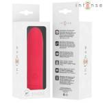 INTENSE - SYMONE PROIETTILE VIBRANTE RICARICABILE USB 8 VIBRAZIONI ROSSO 10 X 2,2 CM