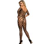 SUBBLIME - 951719 BODYSTOCKING A RETE CON SPALLE APERTE NERO TAGLIA UNICA