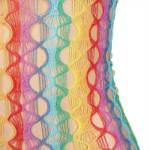 SUBBLIME - 952365 BODYSTOCKING A RETE CON SPALLE NUDE ARCOBALENO TAGLIA UNICA