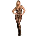 SUBBLIME - 951696 BODYSTOCKING A RETE SENZA CAVALLO CON SPALLINE SULLE SPALLE NERO TAGLIA UNICA