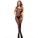 SUBBLIME - 952037 BODYSTOCKING MONOSPALLA A RETE CON STRASS NERO TAGLIA UNICA