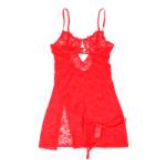 SUBBLIME - 954208 BABYDOLL IN PIZZO CON SPALLINE REGOLABILI ROSSO S/M