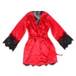 SUBBLIME - 954017 CANOTTIERA CON SCHIENA TRASPARENTE IN PIZZO + PERIZOMA ROSSO/NERO S/M