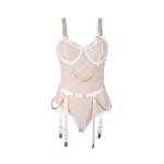 SUBBLIME - 954284 BODY CON CATENE + CINTURA GIACCHE BIANCO S/M