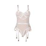 SUBBLIME - 954291 BODY CON CATENE + CINTURA GIACCHE BIANCO L/XL