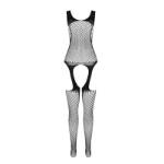 PASSION - BS 104 BODYSTOCKING BIANCO TAGLIA UNICA