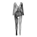 PASSION - BS 107 BODYSTOCKING BIANCO TAGLIA UNICA