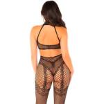 LEG AVENUE - BODYSTOCKING A RETE SENZA CAVALLO NERO TAGLIA UNICA