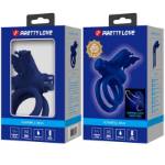 PRETTY LOVE - JAMELE DOPPIO ANELLO CON VIBRAZIONE E STIMOLATORE FARFALLA BLU