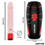 JAMYJOB - PYSTON BASE MASTURBATORE AUTOMATICO CON DILDO TELECOMANDO