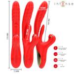 INTENSE - ROSALIA VIBRATORE MULTIFUNZIONE 3 IN 1 ROSSO