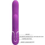 PRETTY LOVE - PERLITA 3 IN 1 VIBRATORE MULTIFUNZIONE CONIGLIO VIOLA