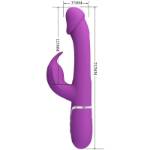 PRETTY LOVE - KAMPAS 3 IN 1 MULTIFUNZIONE VIBRATORE CONIGLIO VIOLA