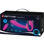 PRETTY LOVE - THUNDERBIRD VIBRATORE DOPPIO STRAP-ON TELECOMANDO VIOLA