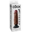 KING COCK - CAZZO VIBRANTE MARRONE 15,24 CM
