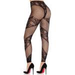 LEG AVENUE - COLLANT SENZA PIEDE IN PIZZO E TRASPARENTE NERO