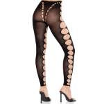 LEG AVENUE - CALZE COPRENTI SENZA CUCITURE CON TAGLIO AI PIEDI NERE