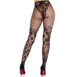 LEG AVENUE - CALZE IN PIZZO DAHLIA CON DETTAGLIO A RETE NERE