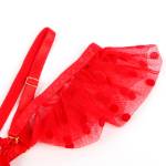 SUBBLIME - 957506 COMPLETO REGGISENO E GIARRETTIERA IN PIZZO ROSSO S/M