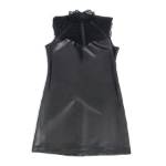 SUBBLIME - 957551 ABITO IN PELLE CON COLLO IN PIZZO NERO L/XL