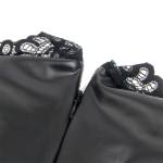 SUBBLIME - 957551 ABITO IN PELLE CON COLLO IN PIZZO NERO L/XL
