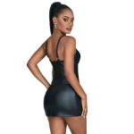 SUBBLIME - 957568 ABITO IN PELLE CON ZIP NERO S/M
