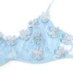SUBBLIME - 957636 COMPLETO REGGISENO E SLIP RICAMATI A FIORI AZZURRO CIELO L/XL